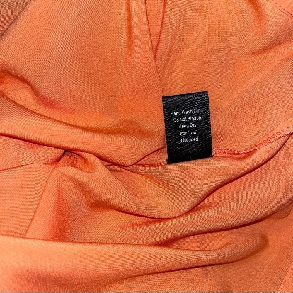Blu Pepper Off Shoulders/Bell Peach Orange Sleeves Mini Dress Size Small - Picture 10 of 11